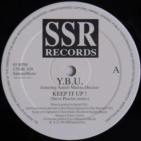 YBU Featuring Anneli Drecker - Keep It Up ! (Steve Proctor Remix)