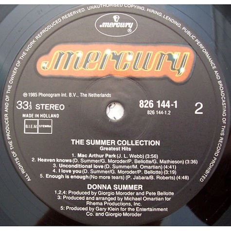 Donna Summer - The Summer Collection (Greatest Hits)