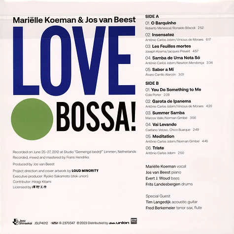 Marielle Koeman & Jos Van Beest Trio - Love Bossa!