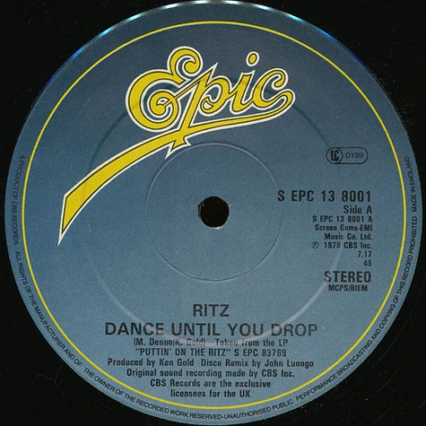 Ritz - Dance Until You Drop (Special Disco Remix)