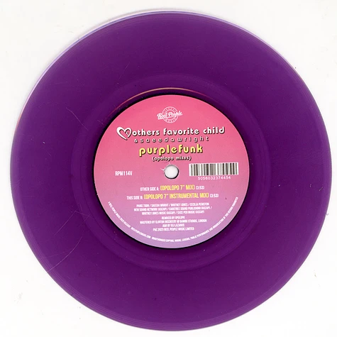 Mothers Favorite Child & Saeeda Wright - Purple Funk Opoloppo Remixes Purple Vinyl Edtion