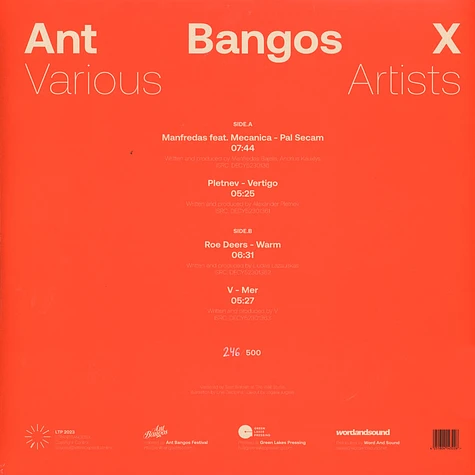 Manfredas Feat. Mecanica,Pletnev,Roe Deers - Ant Bangos X