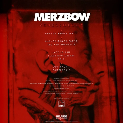 Merzbow - Venereology Color Twist Vinyl Edition