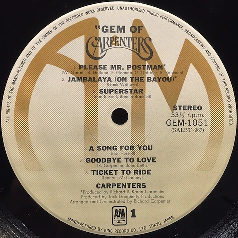 Carpenters - Gem Of Carpenters