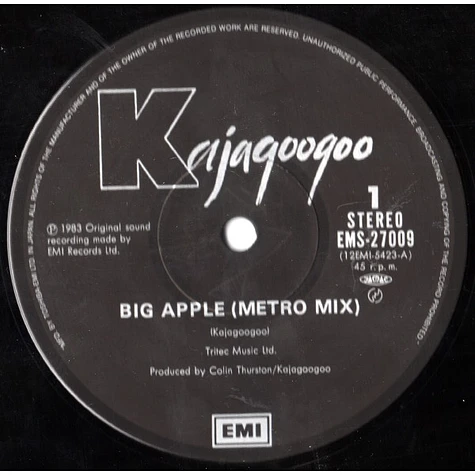 Kajagoogoo - Big Apple