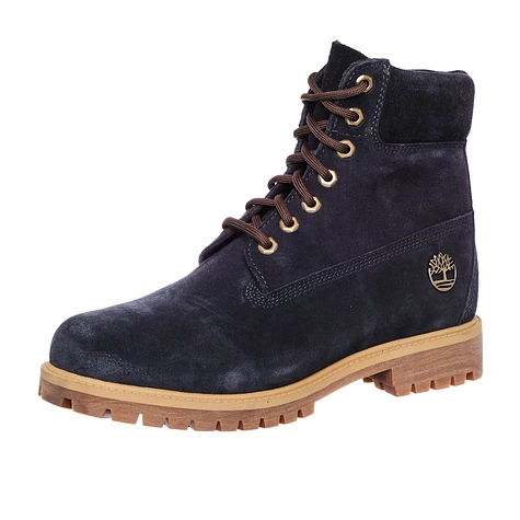 Timberland Men's 6 inch Premium Waterproof Boots in Blue/Dark Blue Suede Size 11.0 | Leather