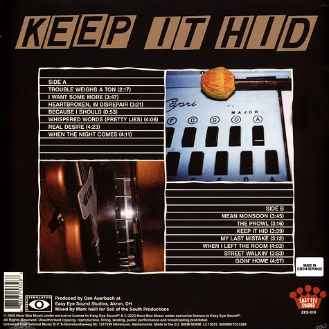 Dan Auerbach - Keep It Hid Indie Exclusive Black & Orange Splatter Vinyl Edition