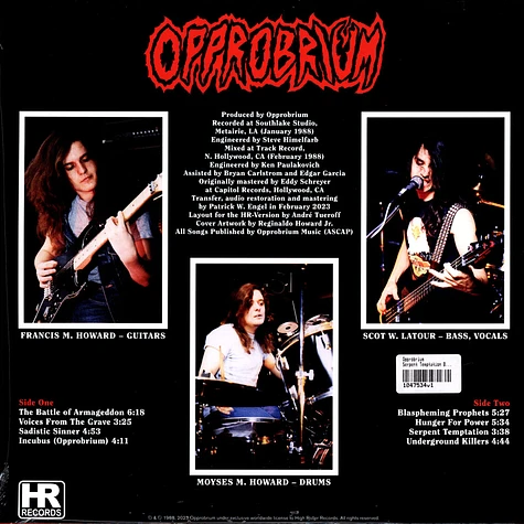 Opprobrium - Serpent Temptation Black Vinyl Edition