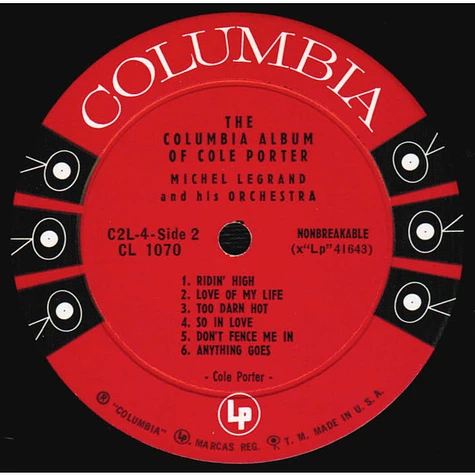 Michel Legrand Et Son Orchestre - The Columbia Album Of Cole Porter