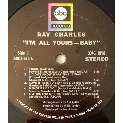 Ray Charles - I'm All Yours-Baby!