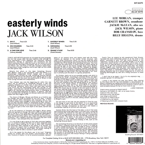 Jack Wilson - Easterly Winds Tone Poet Vinyl Edition