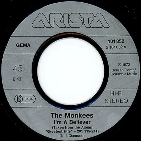 The Monkees - I'm A Believer / A Little Bit Me, A Little Bit You