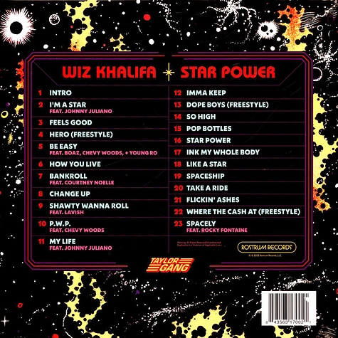 Wiz Khalifa - Star Power 15th Anniversary Limited Colored Vinyl Edition