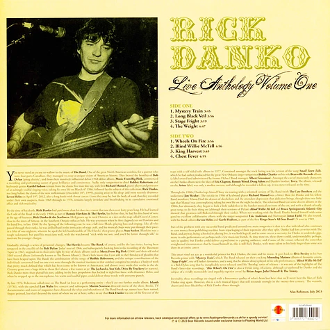 Rick Danko - Live Anthology Volume 1 Clear Pink Vinyl Edition