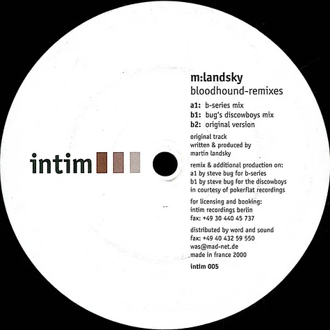 Martin Landsky - Bloodhound - Remixes