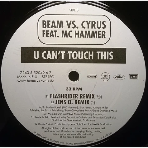 Beam Vs. Cyrus Feat. MC Hammer - U Can't Touch This