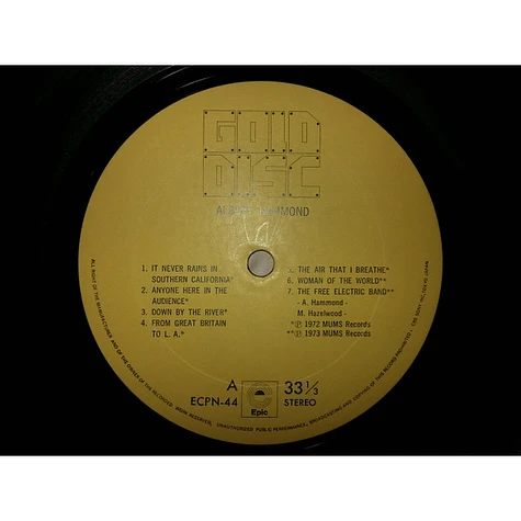 Albert Hammond - Gold Disc