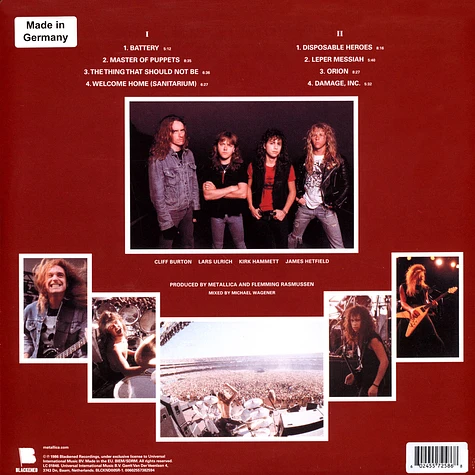 Metallica - Master Of Puppets Orange Purple Vinyl Edition