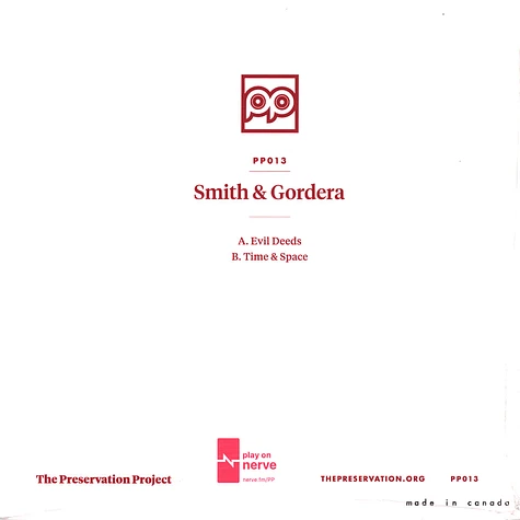 Smith & Gordera - Evil Deeds / Time & Space Pink Vinyl Edition