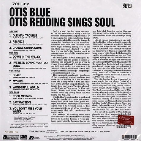 Otis Redding - Otis Blue- Otis Redding Sings Soul Atlantic 75 Series