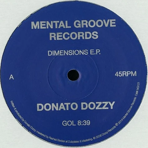 最も Dozzy 鬼レア１２インチ！Donato ‎– EP Dimensions テクノ