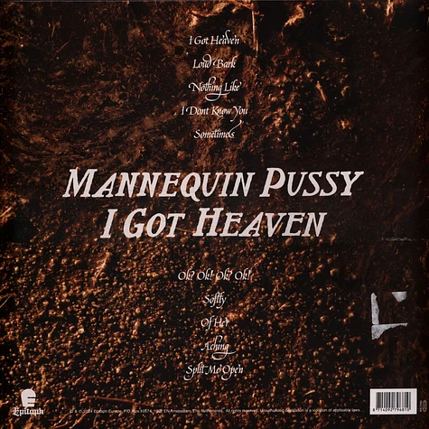 Mannequin Pussy - I Got Heaven Black Vinyl Edition