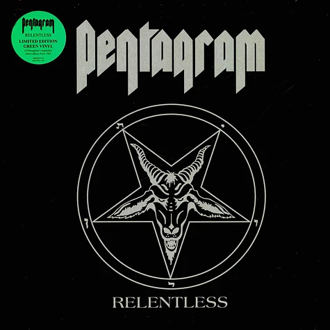 Pentagram - Relentless Black Friday Record Store Day 2023 Green Vinyl Edition