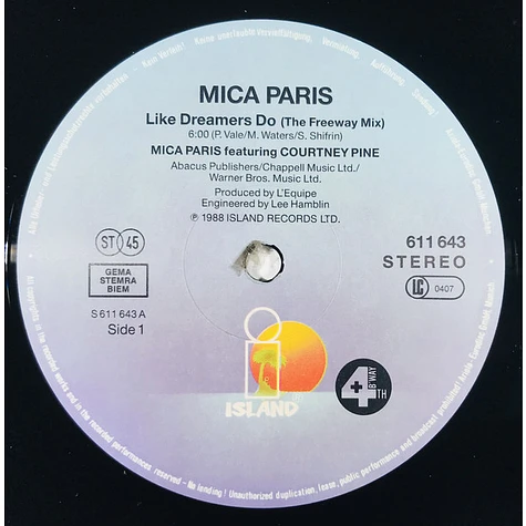 Mica Paris Featuring Courtney Pine - Like Dreamers Do