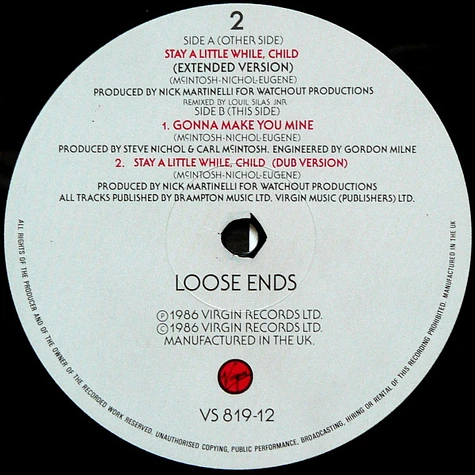 Loose Ends - Stay A Little While, Child