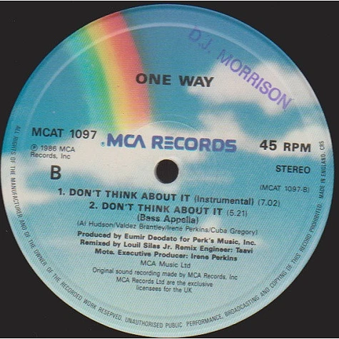 One Way - Don't Think About It