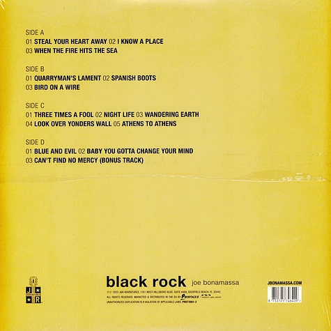 Joe Bonamassa - Black Rock Solid Gold Vinyl Edition