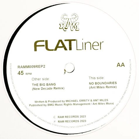 Flatliner - The Big Bang (New Decade Remix) / No Boundaries (Ant Miles Remix)