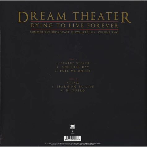 Dream Theater - Dying To Live Forever - Milwaukee 1993 Volume 2