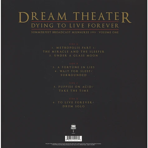 Dream Theater - Dying To Live Forever - Milwaukee 1993 Volume 1