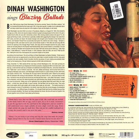 Dinah Washington - Sings Blazing Ballads