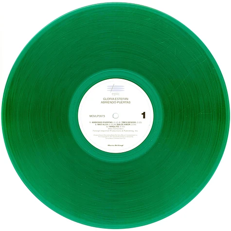 Gloria Estefan - Abriendo Puertas Translucent Green Coloured Vinyl Edition