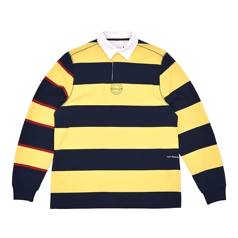 Pop Trading Company - Striped Logo Rugby Polo Sweat