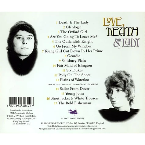 Shirley & Dolly Collins - Love, Death & The Lady