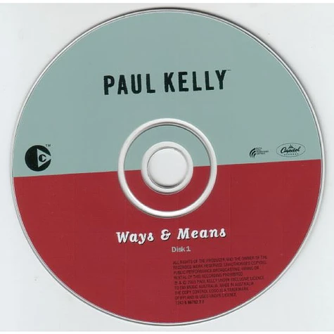 Paul Kelly - Ways & Means