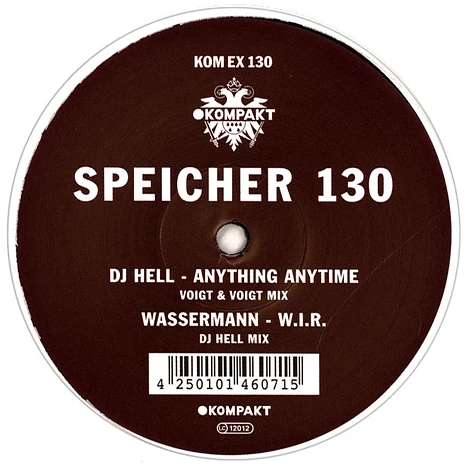 DJ Hell / Wassermann - Speicher 130