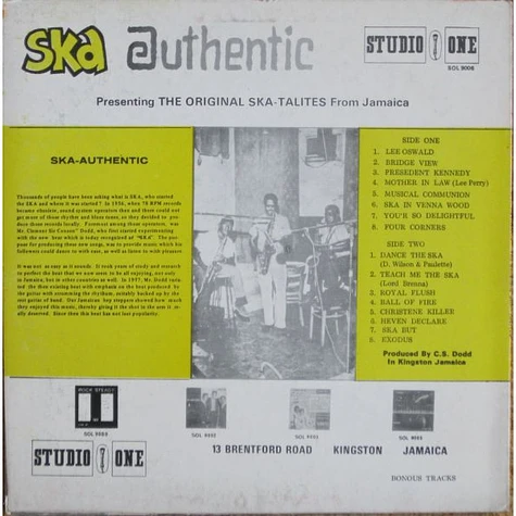 The Skatalites - Ska Authentic - Vinyl LP - US - Reissue | HHV