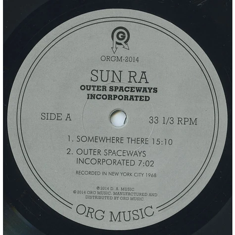 Sun Ra - Outer Spaceways Incorporated - Vinyl LP - 2014 - US - Reissue ...