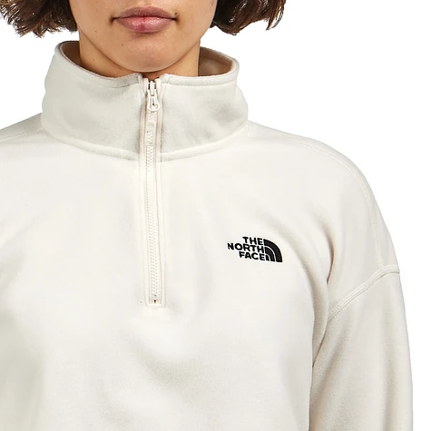 The North Face 100 Glacier 1/4 Zip Cropped Fleece in White