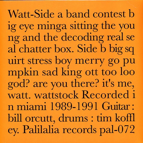 Watt - Recorded In Miami 1989-1991