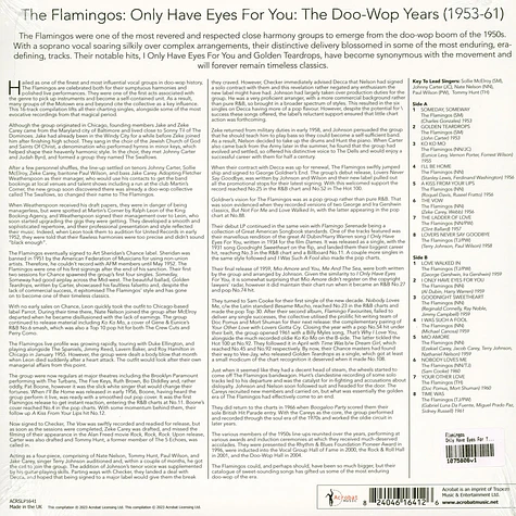 Flamingos - Only Have Eyes For You: The Doo-Wop Years