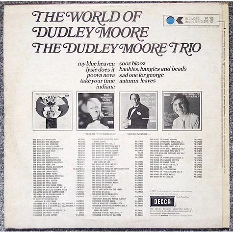 Dudley Moore Trio - The World Of Dudley Moore