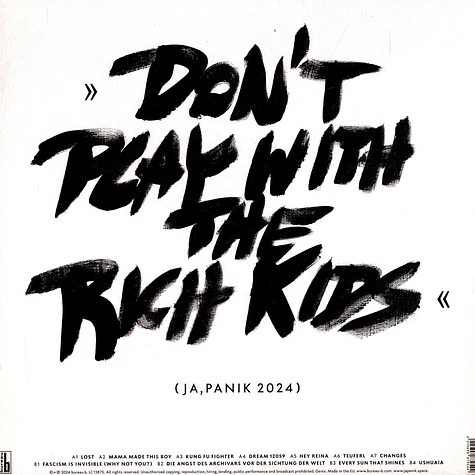 Ja, Panik - Don't Play With The Rich Kids Black Vinyl Edition