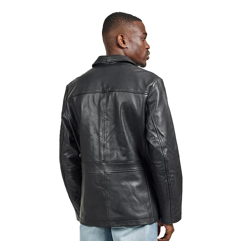 Black leather jacket with jeans on sale