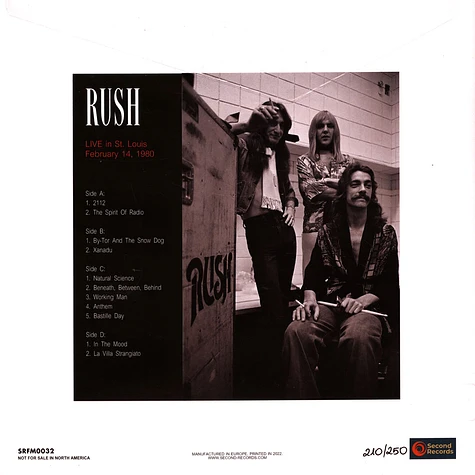 Rush - Live In St Louis 1980 White/Red Splatter Vinyl Edition