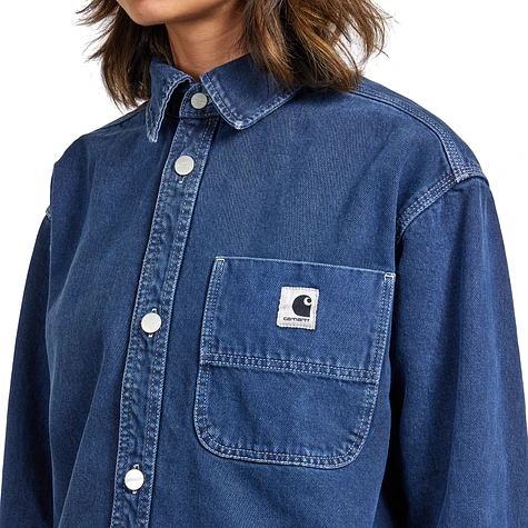 Carhartt WIP - W' Georgia Shirt Jac "Smithfield" Color Denim, 13.5 oz